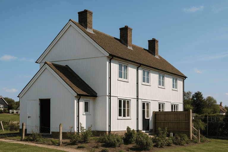 Swedish Sectional Timber House - A.I Impression.