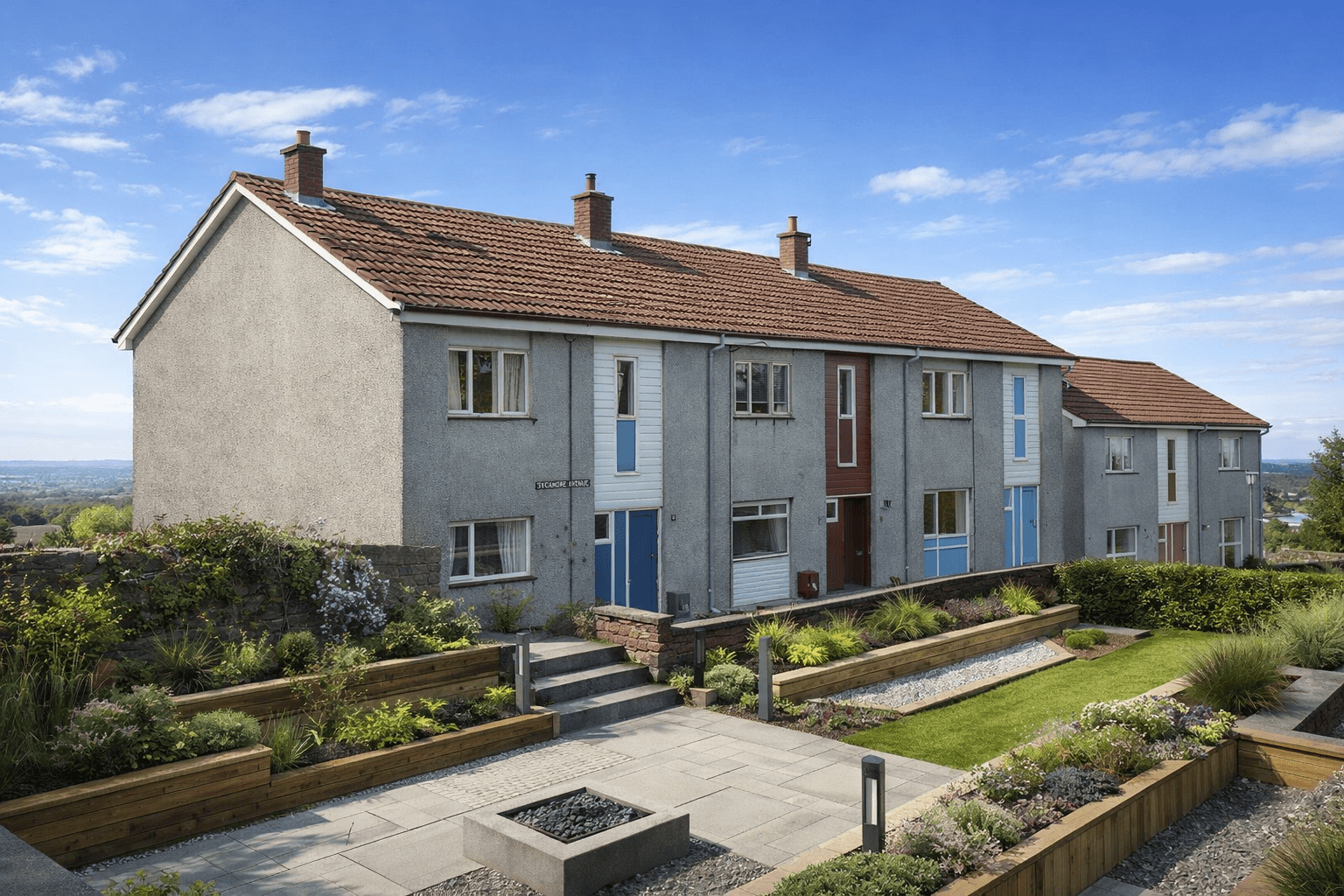 Anchor 12M house showing gable roof and mixed external wall finishes