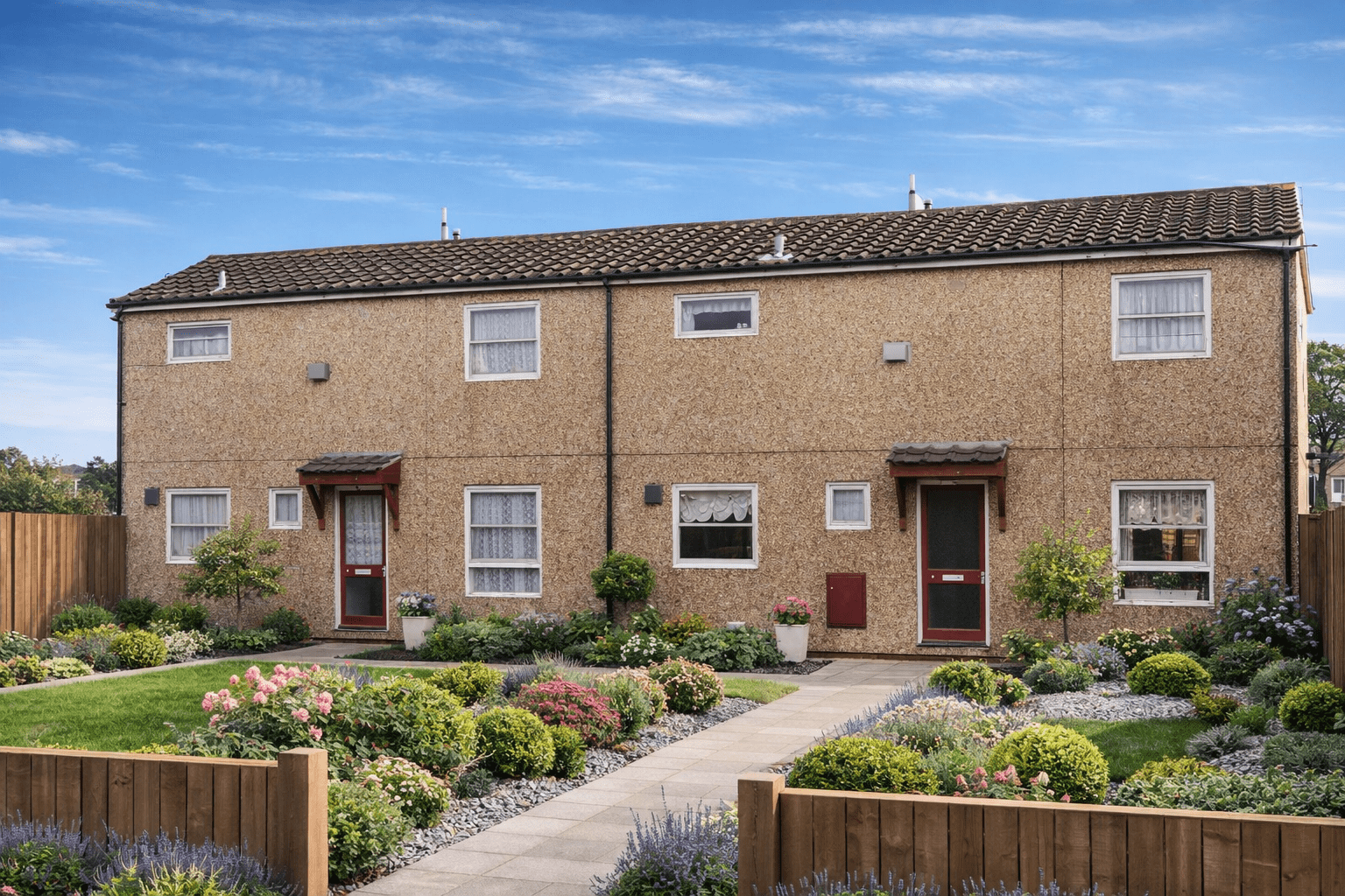 Reema Conclad house showing precast concrete wall panels and typical estate form