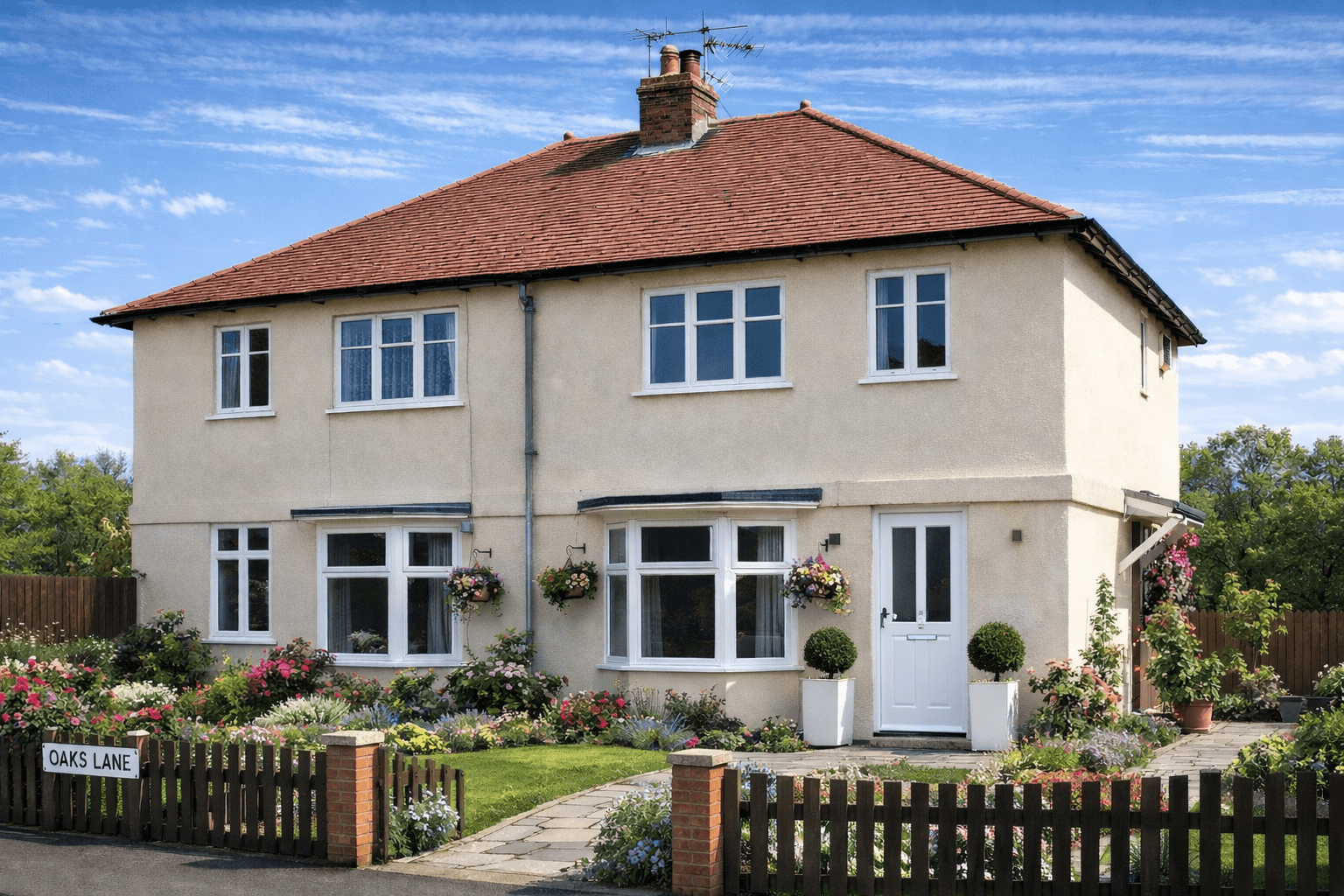 Telford house showing steel panel construction and hipped roof form