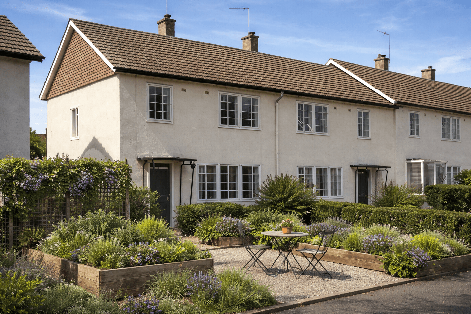 Cranwell House showing rendered external walls and hipped roof