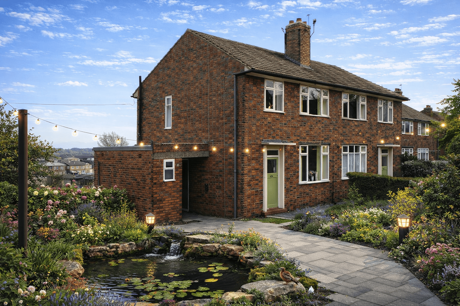 A typical Cussins house showing post-war non-traditional construction