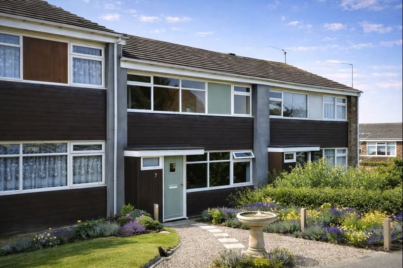 Homeville Industrialised House showing tiled elevations and shallow pitched roof
