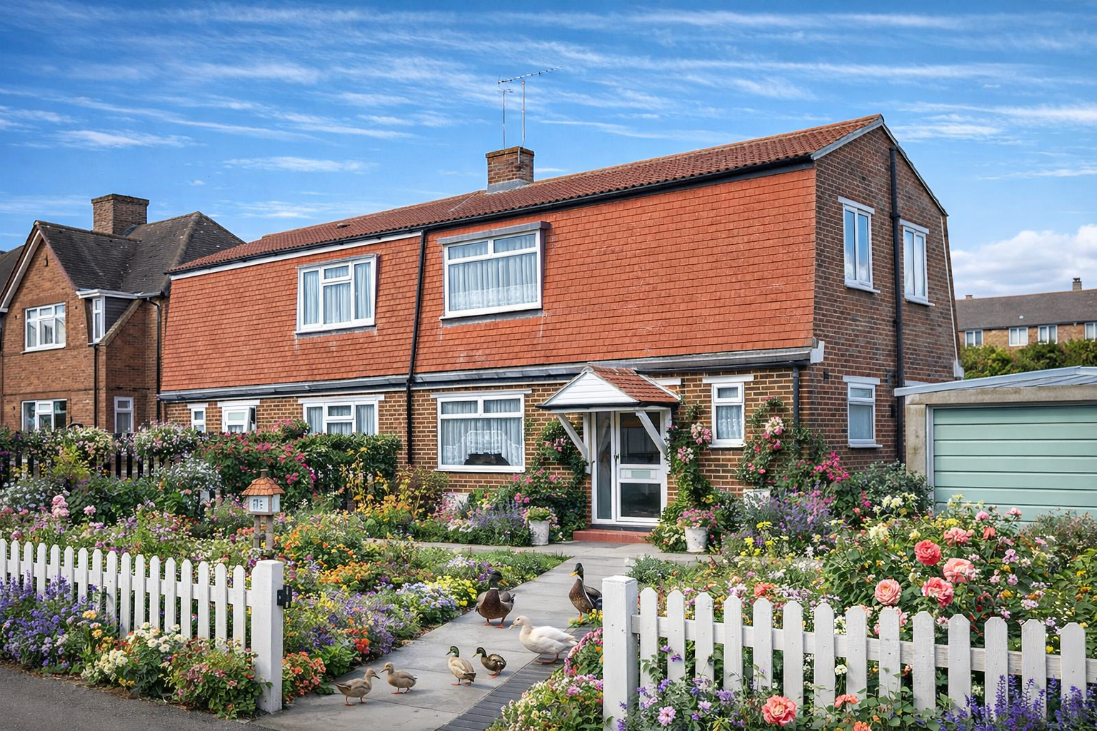 Universal Type II house with mansard tiled roof and system-built external wall construction