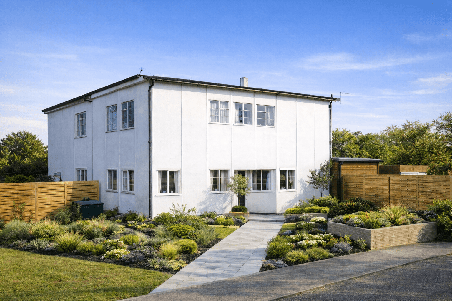 Wilvan House showing flat roof and precast reinforced concrete construction